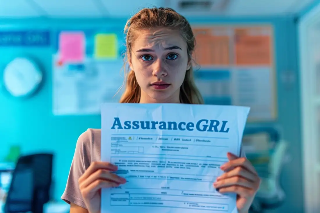 Propriétaire consultant un contrat d’assurance loyers impayés et un bail dans un appartement lumineux.