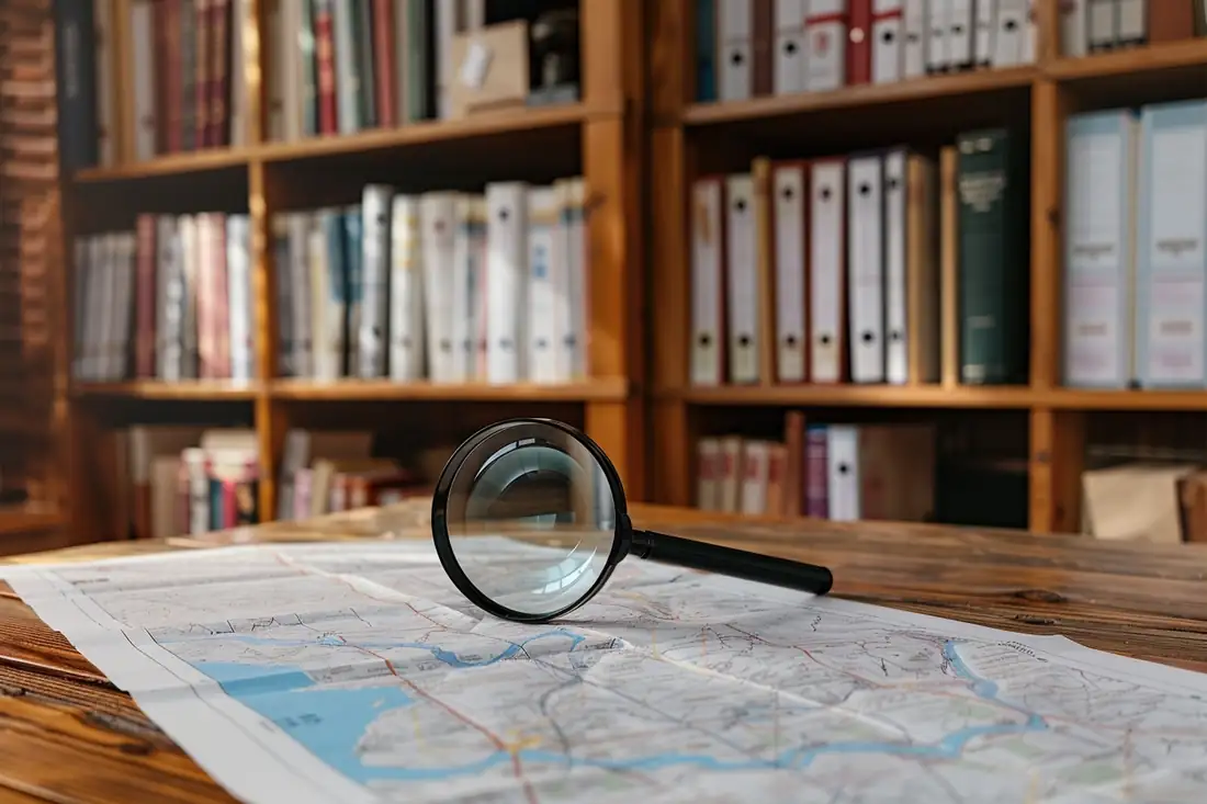 Documents d’état des risques consultés sur une table avant la vente d’un appartement.