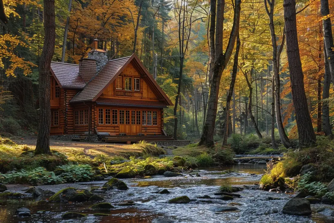 Maison individuelle à ossature bois avec bardage et contrôle visuel des façades près des évacuations d’eau.
