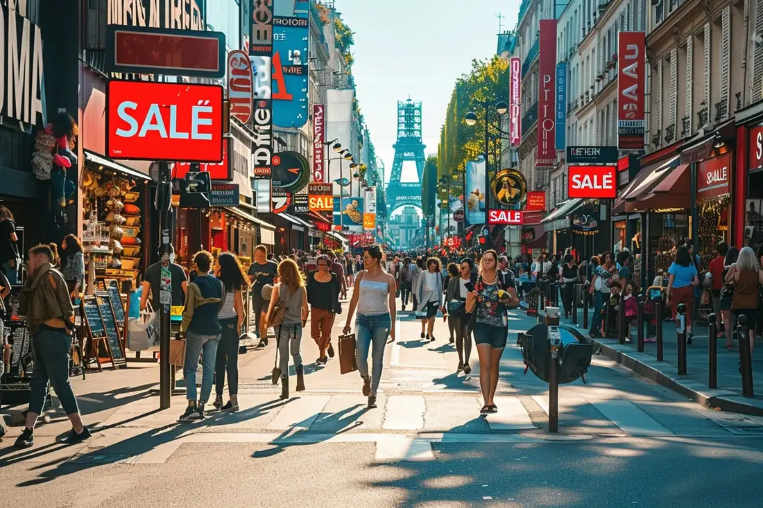 Immeuble haussmannien à Paris lors d’une visite d’appartement dans un marché immobilier en baisse.