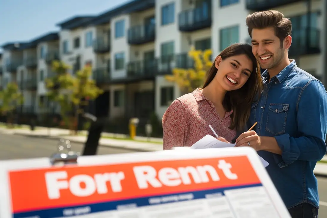 Propriétaire examinant le budget et les documents d’un appartement destiné à la location.