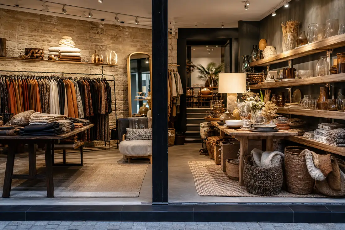 Espace commercial partagé entre deux activités distinctes dans un même local
